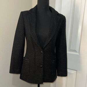 CHANEL Tweed Lapel Uniform Blazer